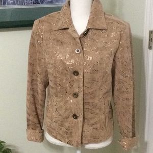 ❤️EUC camel and gold L/S jacket, Medium